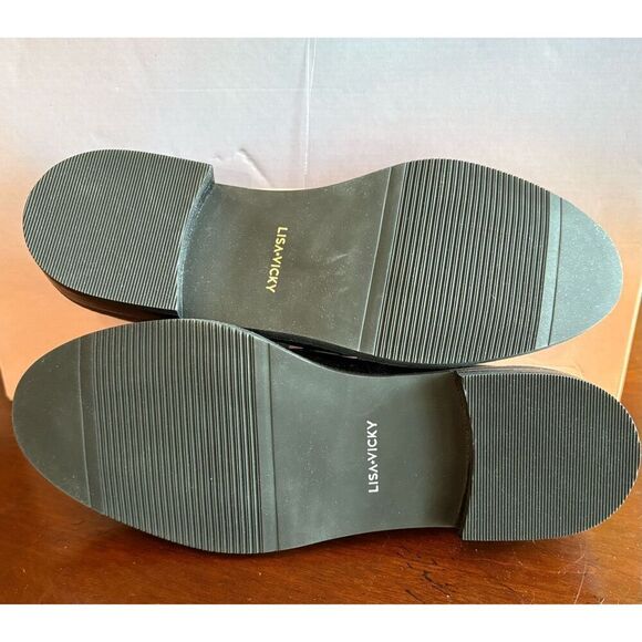 LISA * VICKY (NORDSTROM) - 🎉HP🎉 NIB - L Sz 6 "Zany-V" Sheep Napa Leather Loafers - Picture 8 of 14